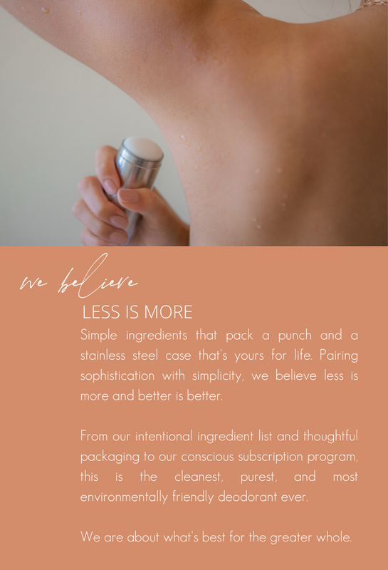 Plastic Free deodorants with simple ingredients